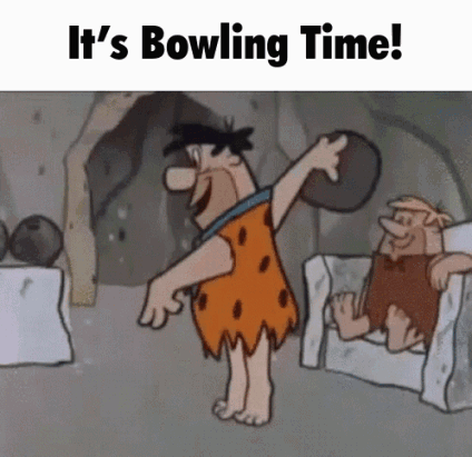 Bowling Flintstones GIF