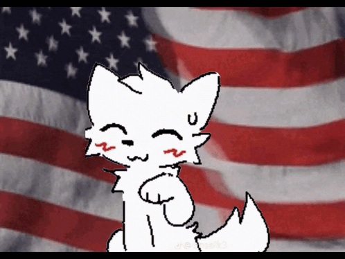 Boykisser American Flag GIF