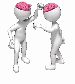 Brain Picking Stickmen Picking Each Others Brain GIF