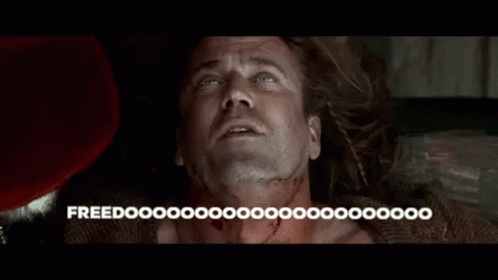 Brave Heart Mel Gibson GIF. This 498 x 280 animated GIF is part of our mel gibson freedom collection. Related themes include braveheart freedom, freedom…