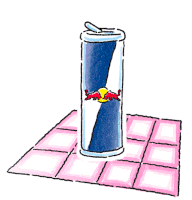 Break Dancing Red Bull Sticker