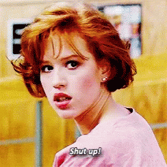 Breakfast Club Shut Up GIF. This 244 x 244 animated GIF is part of our molly ringwald collection. Related themes include quiet, shh. Created by…
