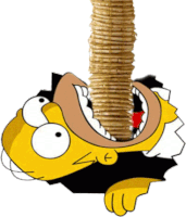 Breakfast Homer Simpson Sticker