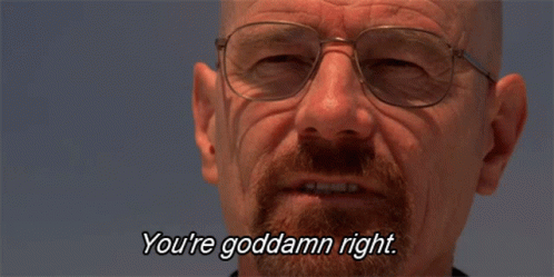 Breaking Bad Right GIF. This 498 x 249 animated GIF is part of our heisenberg youre goddamn right collection. Related themes include right. Created by…