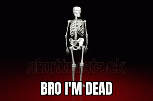 Bro Im Dead Skeleton Falling GIF