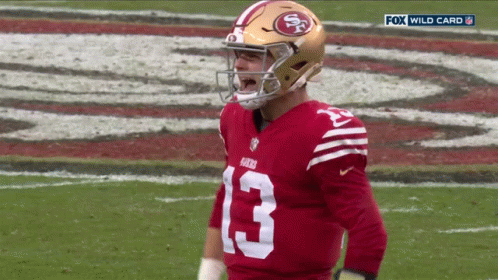 Brock Purdy 49ers GIF. This 498 x 280 animated GIF is part of our 49ers collection. Related themes include football, hype, nfl. Created by Teepriv. View the…