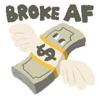 Broke Unemployed Sticker