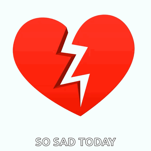 Broken Heart Joypixels GIF