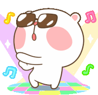 Brown Bear And Cony Bunny Sticker