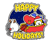 Bt21 Happy Holidays Sticker