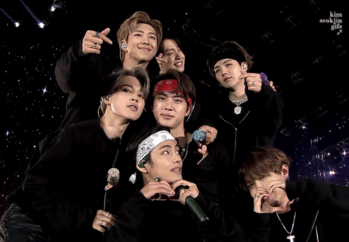Bts Group Photo Bts Concert Screen GIF