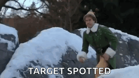 Buddy The Elf Snowball Fight GIF