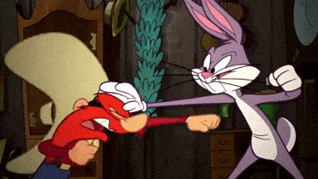 Bugs Bunny Can Throw Hands Looney Tunes Fight GIF