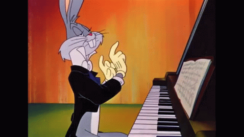 Bugs Bunny Piano GIF