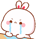 Bunny Sob Sticker