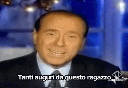 Buon Compleanno Tanti Auguri Da Questo Ragazzo Berlusconi GIF