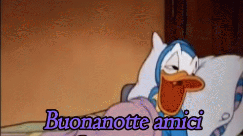 Buonanotte Amici Notte Sogni D'Oro A Domani Paperino Letto Dormire GIF