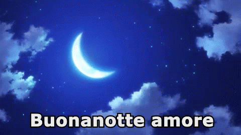 Buonanotte Amore Dormire Stelle Cielo Stellato Notte Luna GIF