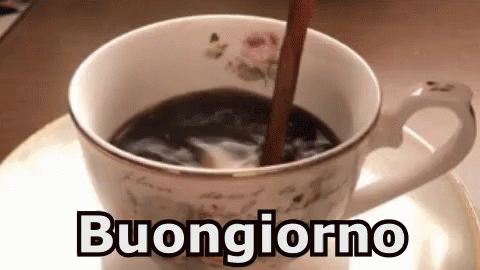 Buongiorno Svegliarsi Mattino Alzarsi Buona Giornata Caffè GIF