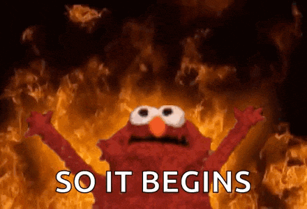 Burn Elmo GIF