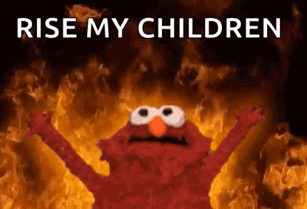 Burn Elmo GIF