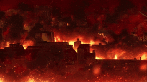 Burning Burning City GIF