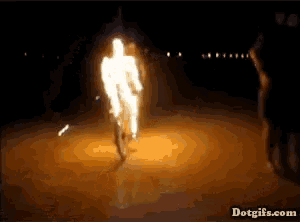 Burning Man Burning Bike GIF