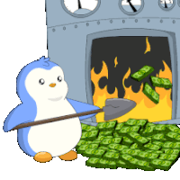 Burning Money Finance Sticker