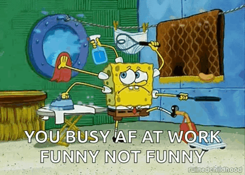 Busy Frantic GIF. This 498 x 357 animated GIF is part of our multitasking teacher collection. Related themes include busy, spongebob. Created by…