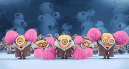 C Est Parti GIF. This 498 x 268 animated GIF is part of our minions cheering collection. Created by karineblue. View the original animation, share it, or…
