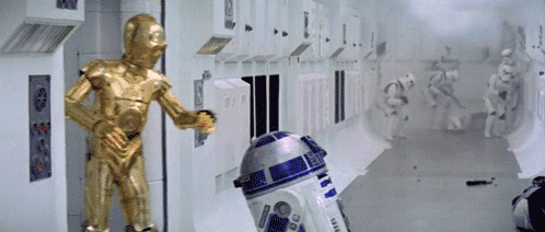 C3po R2d2 Lasers Stormtroopers GIF