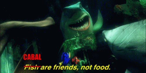 Cabal GIF. This 498 x 249 animated GIF is part of our fish are friends not food collection. Created by eggplantsam. View the original animation, share it…