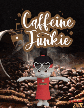 Caffeine Junkie Coffee Lover GIF