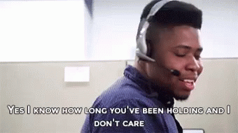 Call Center Hold On GIF