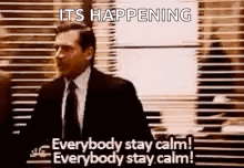 Calmdown Stop GIF. This 220 x 152 animated GIF is part of our the office its happening collection. Related themes include stop, the office. Created by…