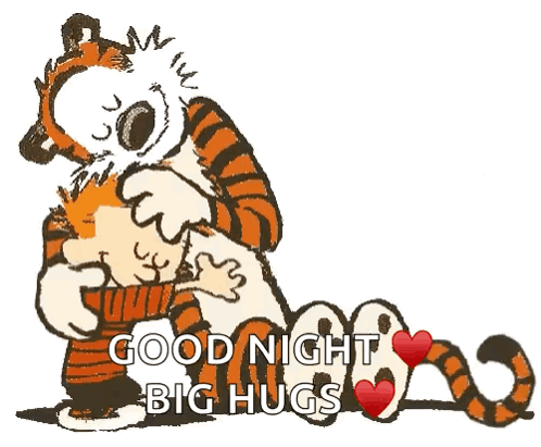 Calvin And Hobbes Hug Time GIF