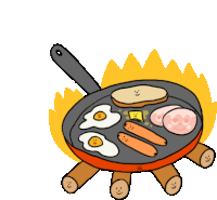 Camping Fire Sticker