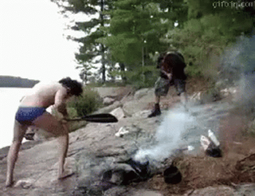 Camping Head Bang GIF. This 498 x 382 animated GIF is part of our funny camp collection. Created by Shelby1991. View the original animation, share it, or…