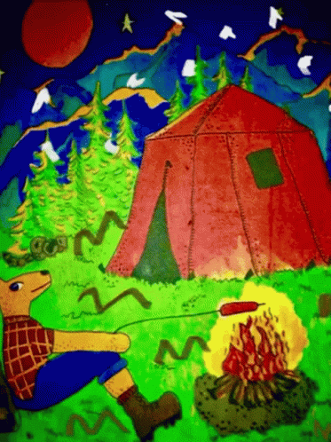 Camping Letsgocamping GIF. This 373 x 498 animated GIF is part of our funny camp collection. Related themes include fire, funny. Created by joemonroeart…