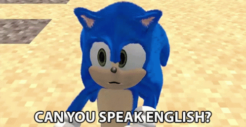 Can You Speak English Sonic GIF
