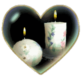 Candle Heart Sticker