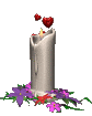 Candle Heart Sticker