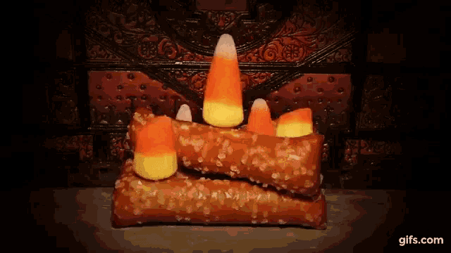 Candy Corn Flame GIF