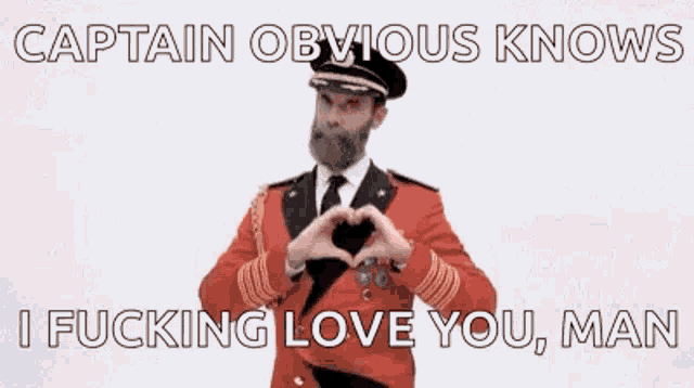 Captain Obvious Heart GIF