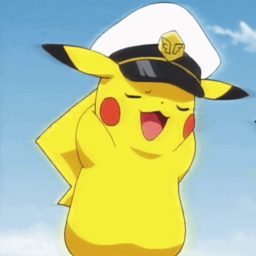 Captain Pikachu Pokemon GIF
