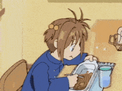 Cardcaptor Sakura Eating GIF