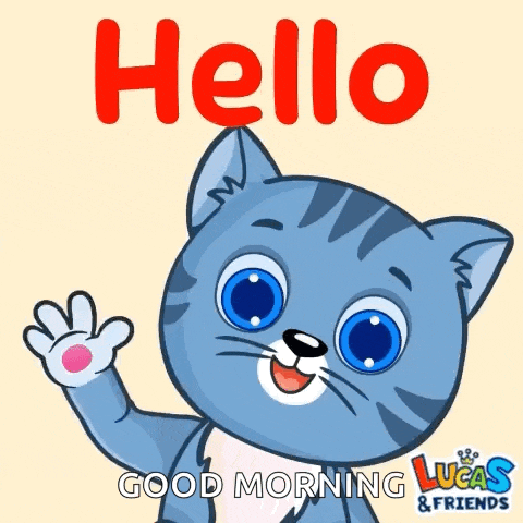 Cat Bonjour GIF
