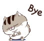 Cat Bye Sticker