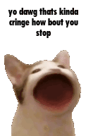 Cat Cringe Sticker