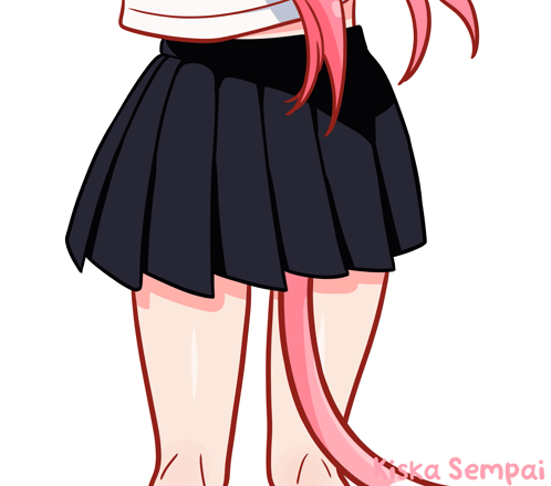 Cat Girl Tail Wiggle GIF